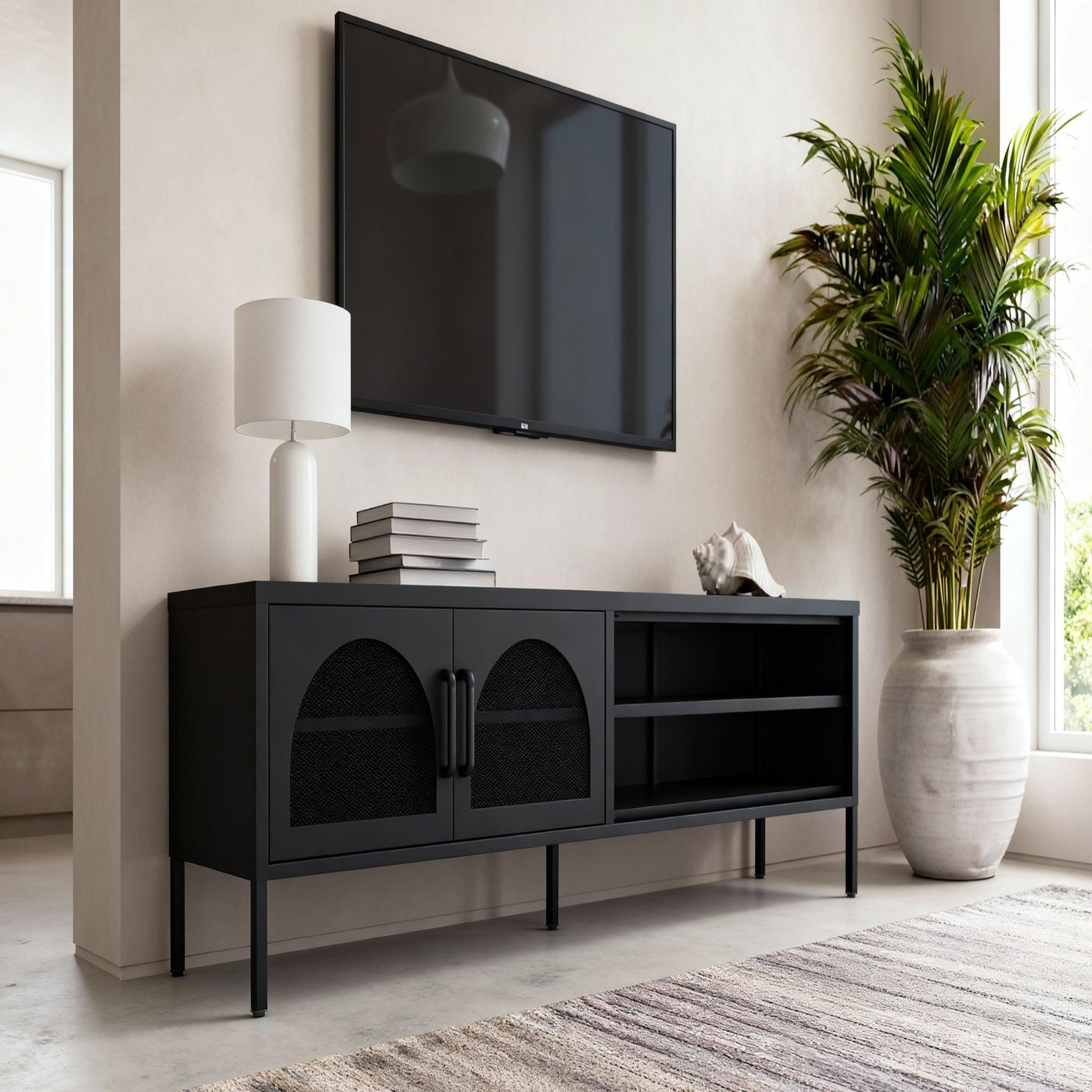 Voir la diapositive 4 : CASANOVA PARIS Aveno - meuble tv 160cm en métal