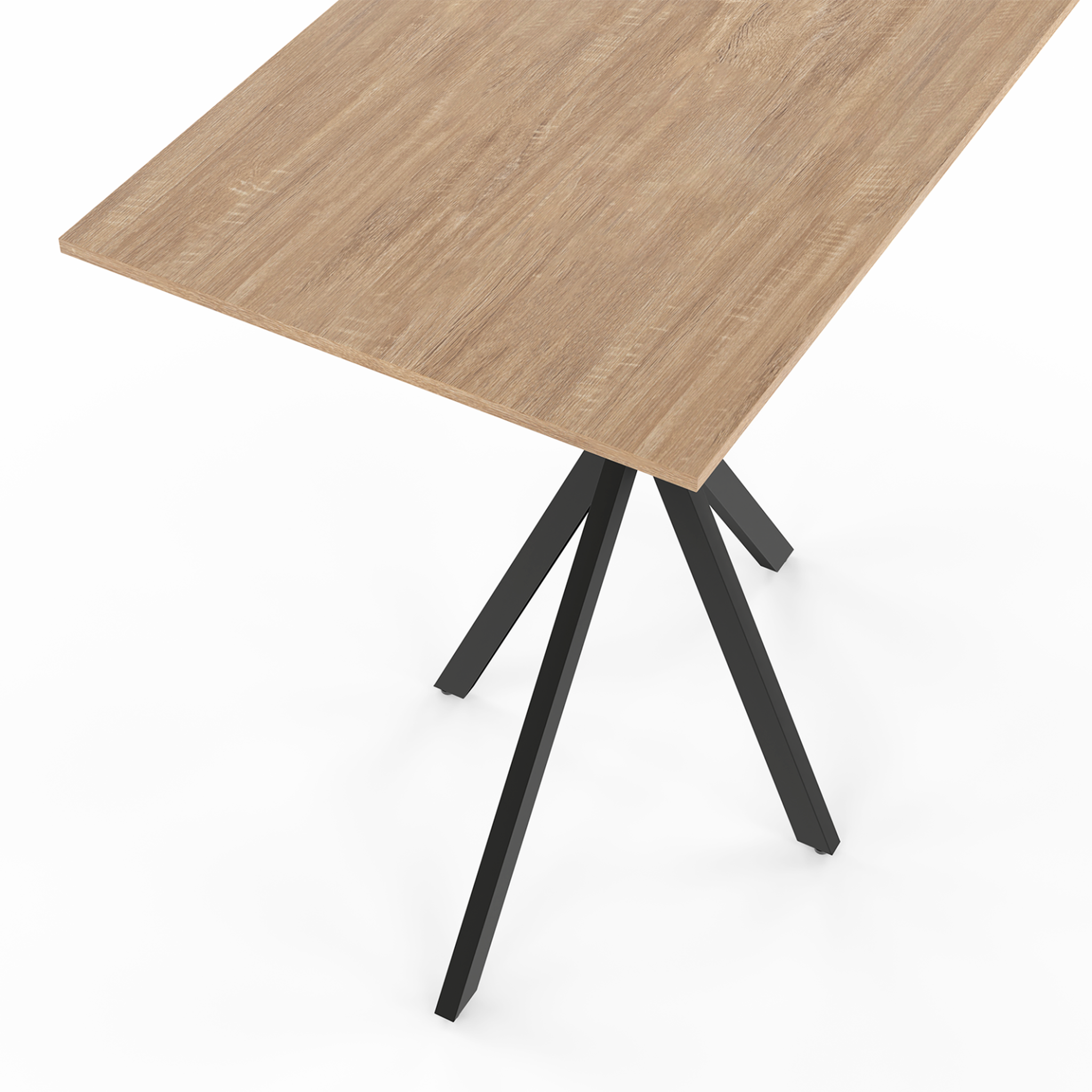 Voir la diapositive 5 : ID MARKET Table haute de bar rectangulaire alix pied araignée bois et noir 100 cm
