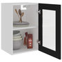 Voir la diapositive 4 : VIDAXL Armoire en verre suspendue Noir 40x31x60 cm Bois d'ingenierie