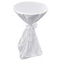 Voir la diapositive 5 : VIDAXL Housse de table blanche avec ruban 80 cm 2 pieces