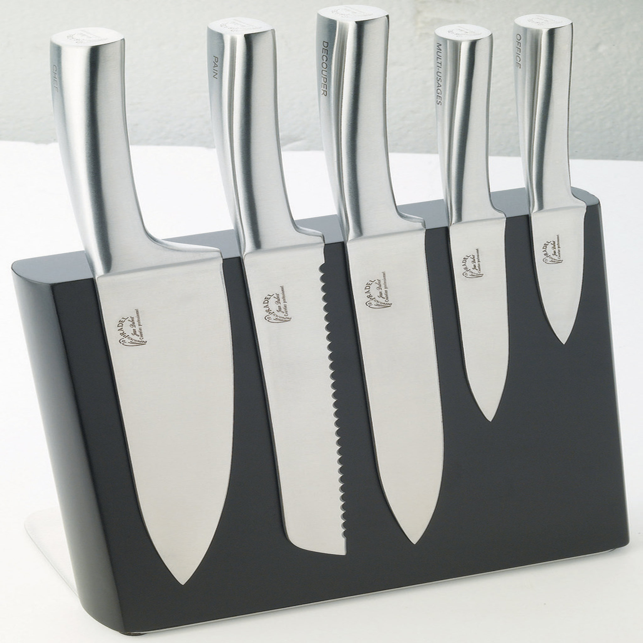 Voir la diapositive 1 : PRADEL Bloc bambou façade aimantée 5 couteaux METEOR