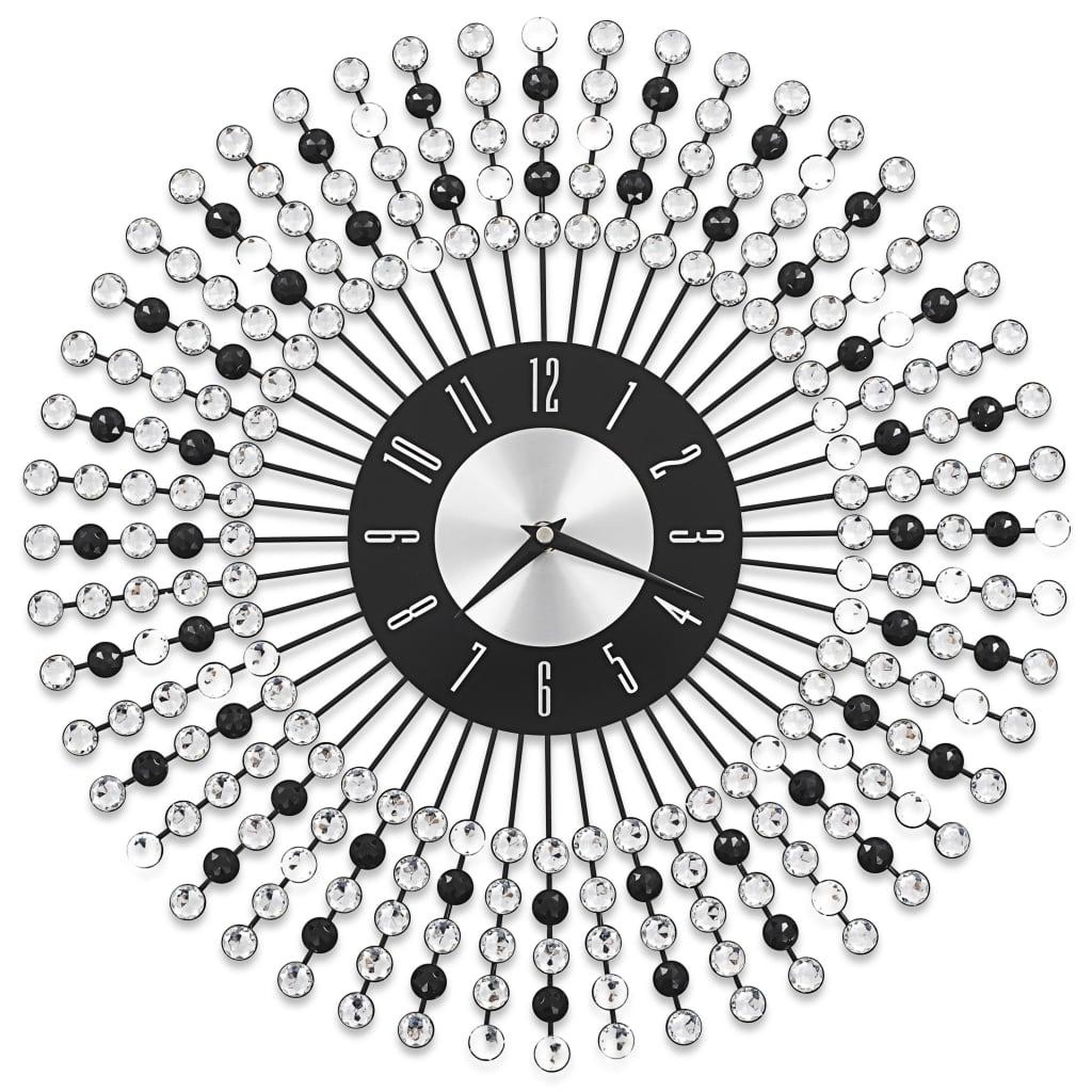 Voir la diapositive 2 : VIDAXL Horloge murale Metal 43 cm Noir