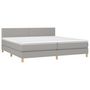 Voir la diapositive 4 : VIDAXL Sommier a lattes de lit matelas LED Gris clair 200x200 cm Tissu