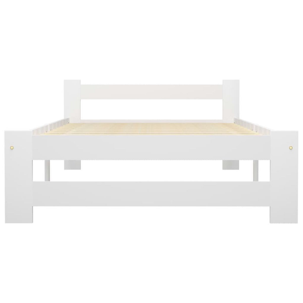 VIDAXL Cadre de lit sans matelas blanc bois de pin massif 90x200 cm
