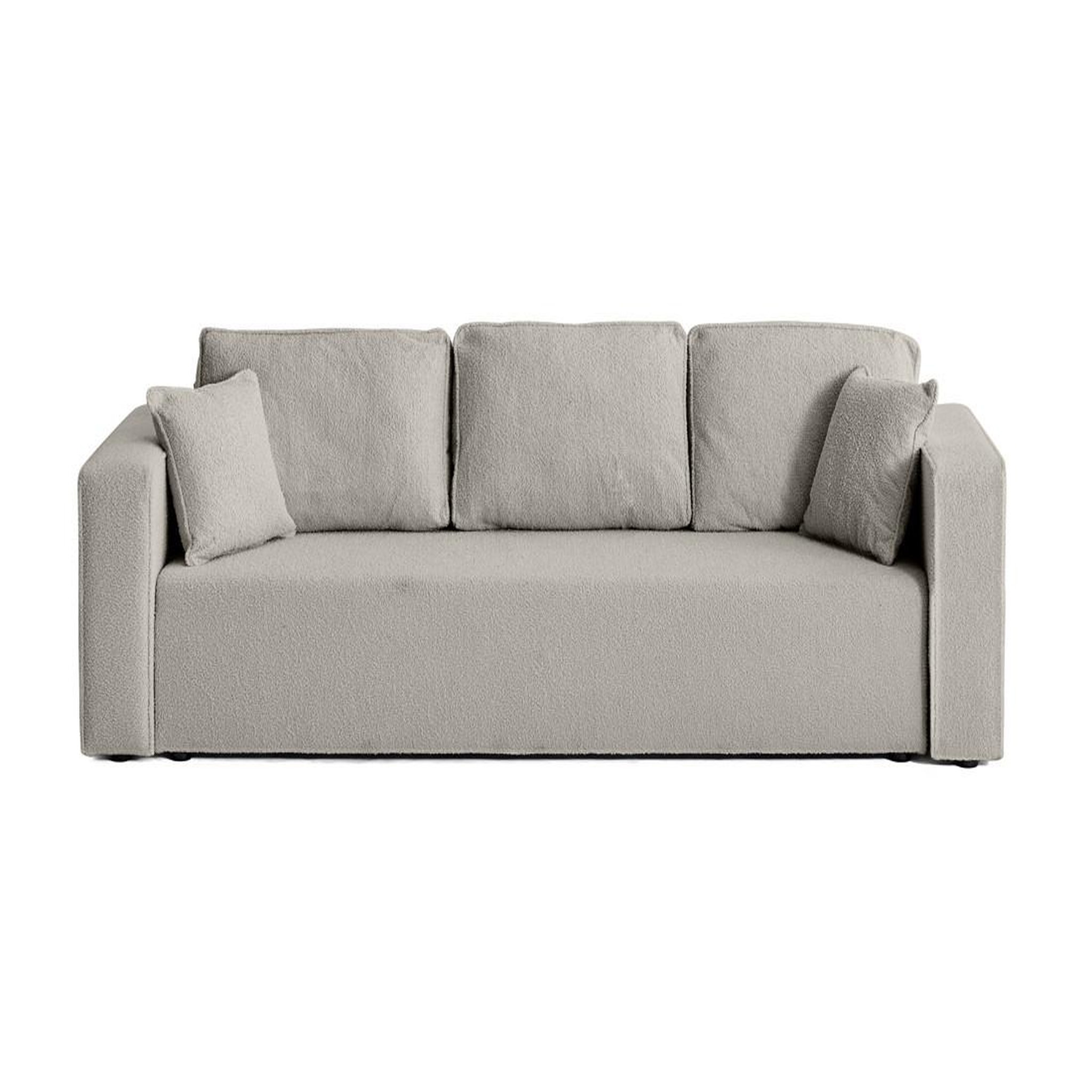 Voir la diapositive 1 : BEST MOBILIER Topaze - canapé 3 places - convertible avec coffre - en tissu bouclette