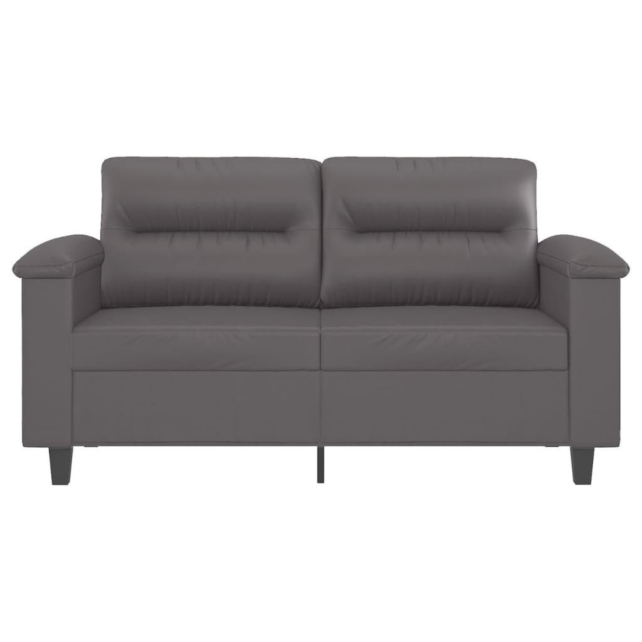 Voir la diapositive 3 : VIDAXL Canape a 2 places Gris 120 cm Similicuir