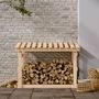 Voir la diapositive 3 : VIDAXL Support pour bois de chauffage 108x64,5x77 cm Bois de pin