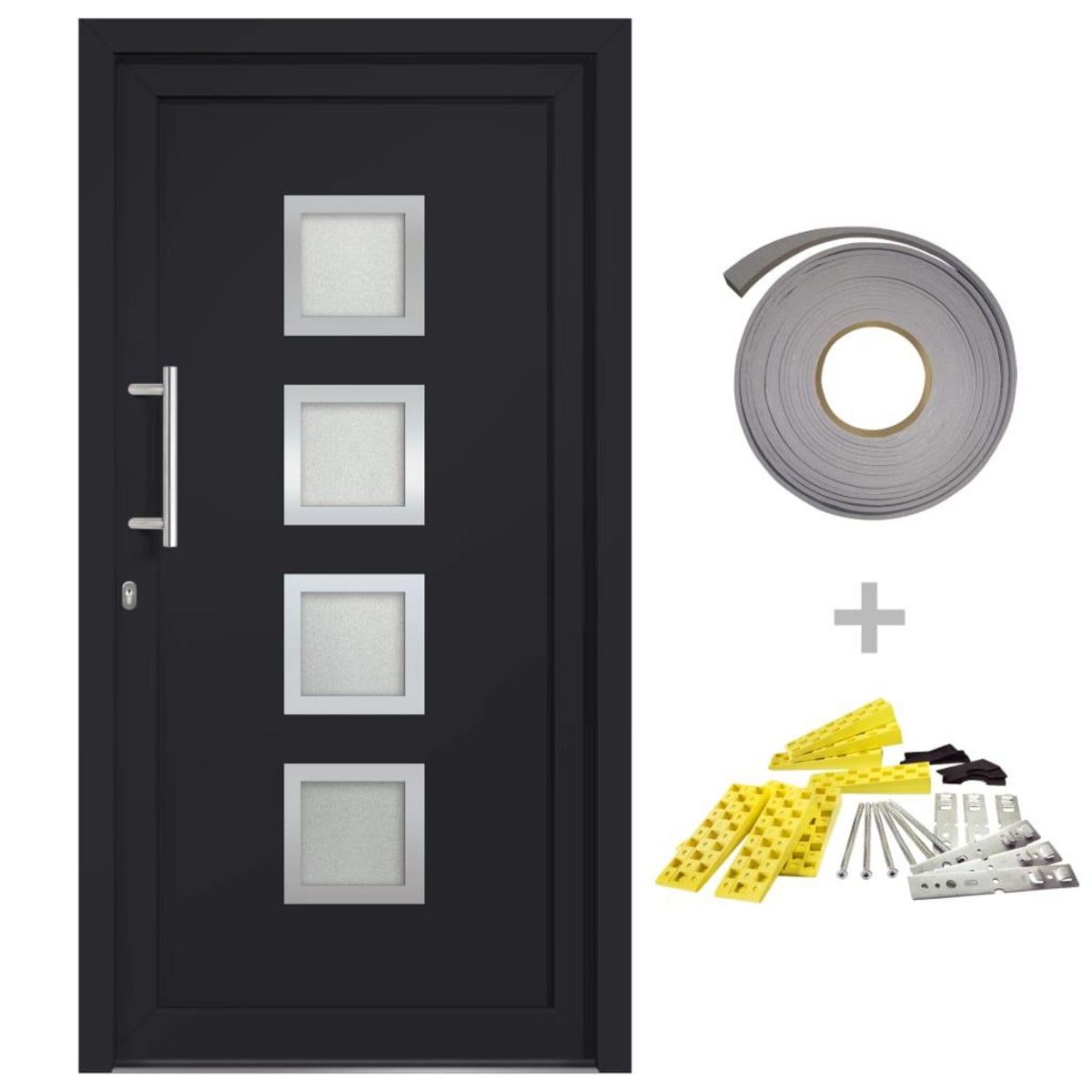 VIDAXL Porte d'entree Anthracite 98x190 cm