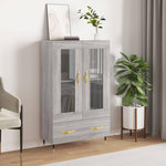 VIDAXL Buffet haut sonoma gris 69,5x31x115 cm bois d'ingenierie