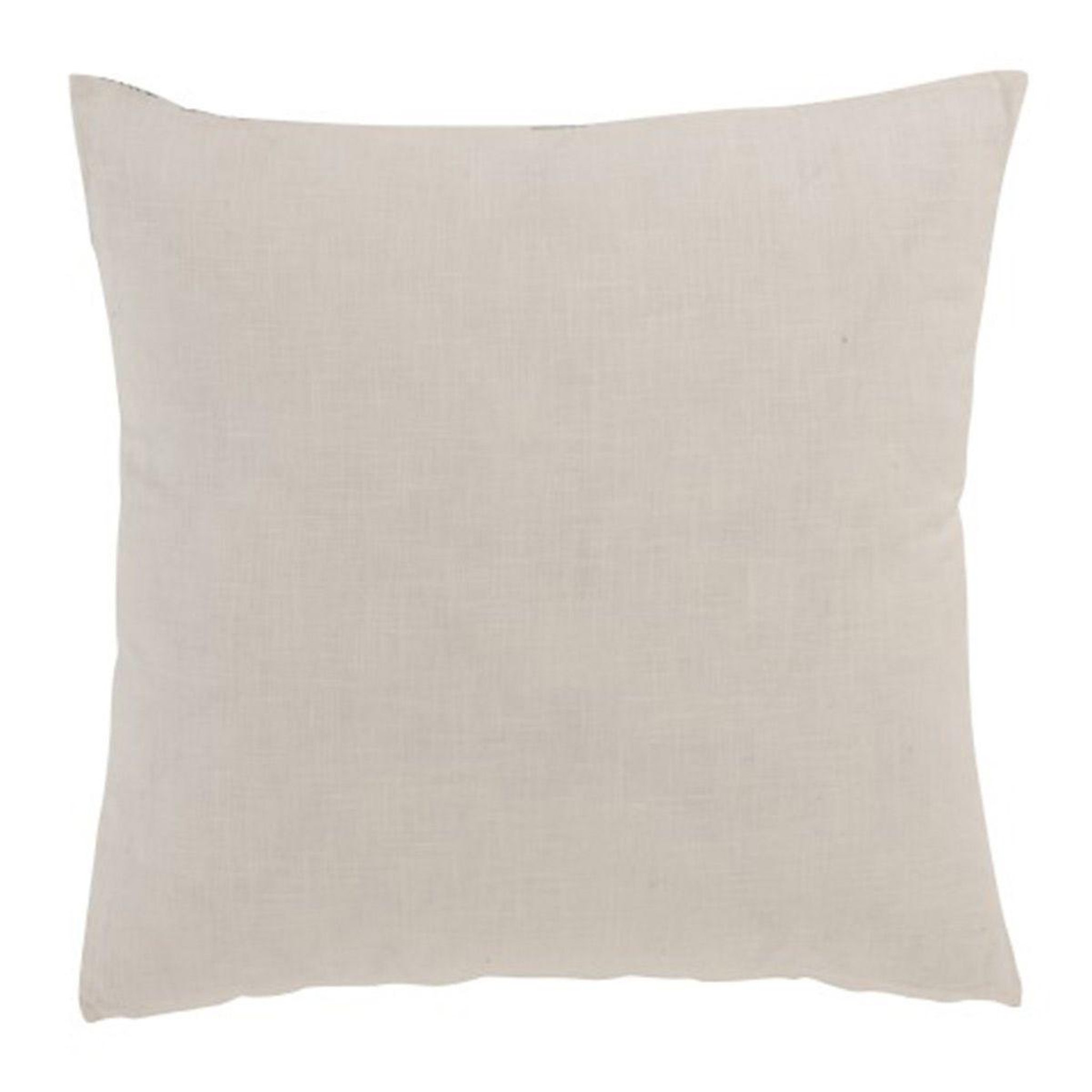 Voir la diapositive 2 : J-LINE Coussin carré coton  aztèque  50x50cm bleu & blanc