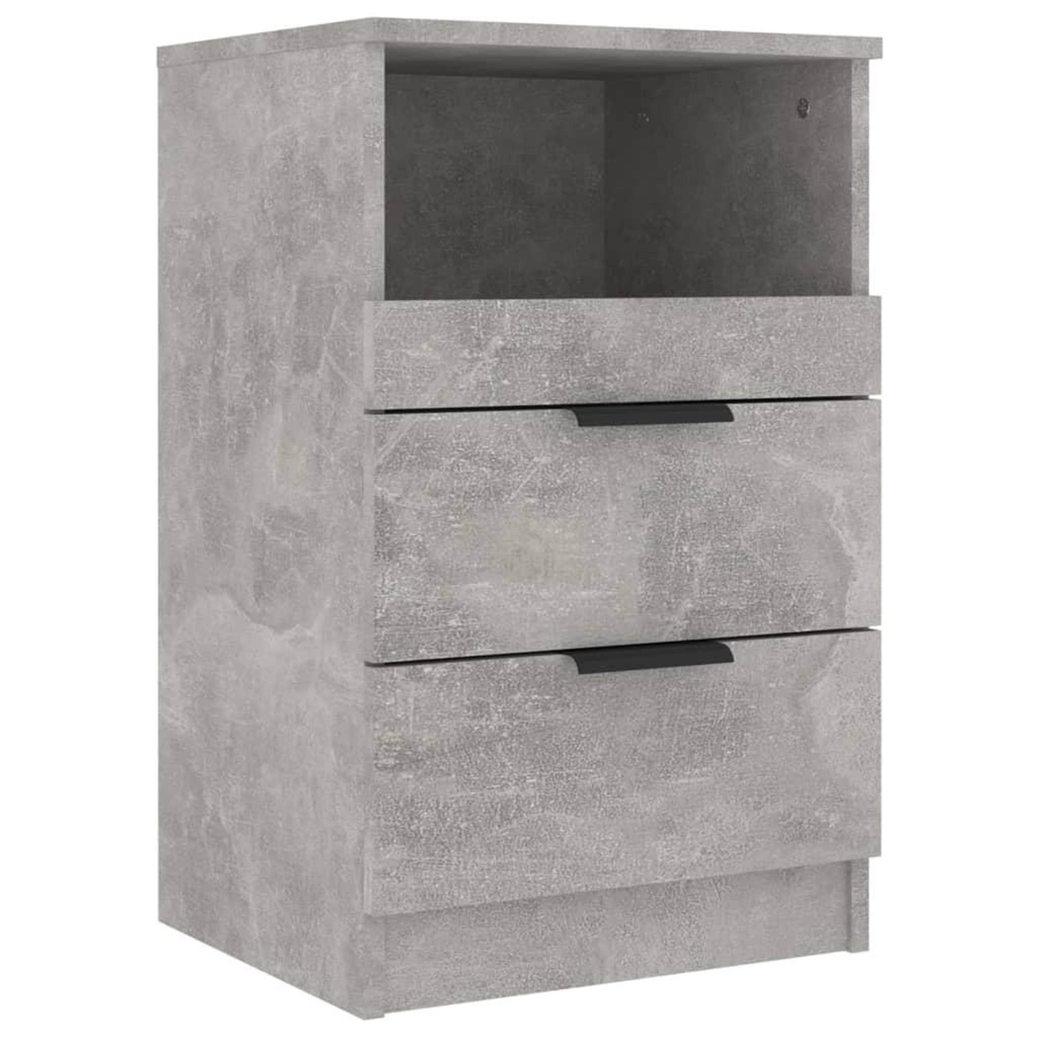 Voir la diapositive 3 : VIDAXL Tables de chevet 2 pcs Gris beton Bois d'ingenierie
