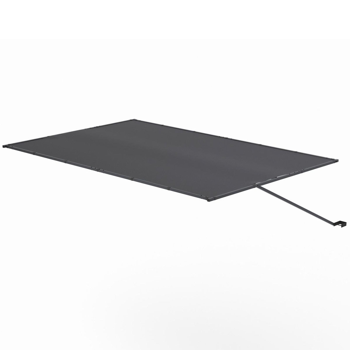 ID MARKET Auvent inclinable et réglable 250 x 150 cm pour pergola toit rétractable gris anthracite