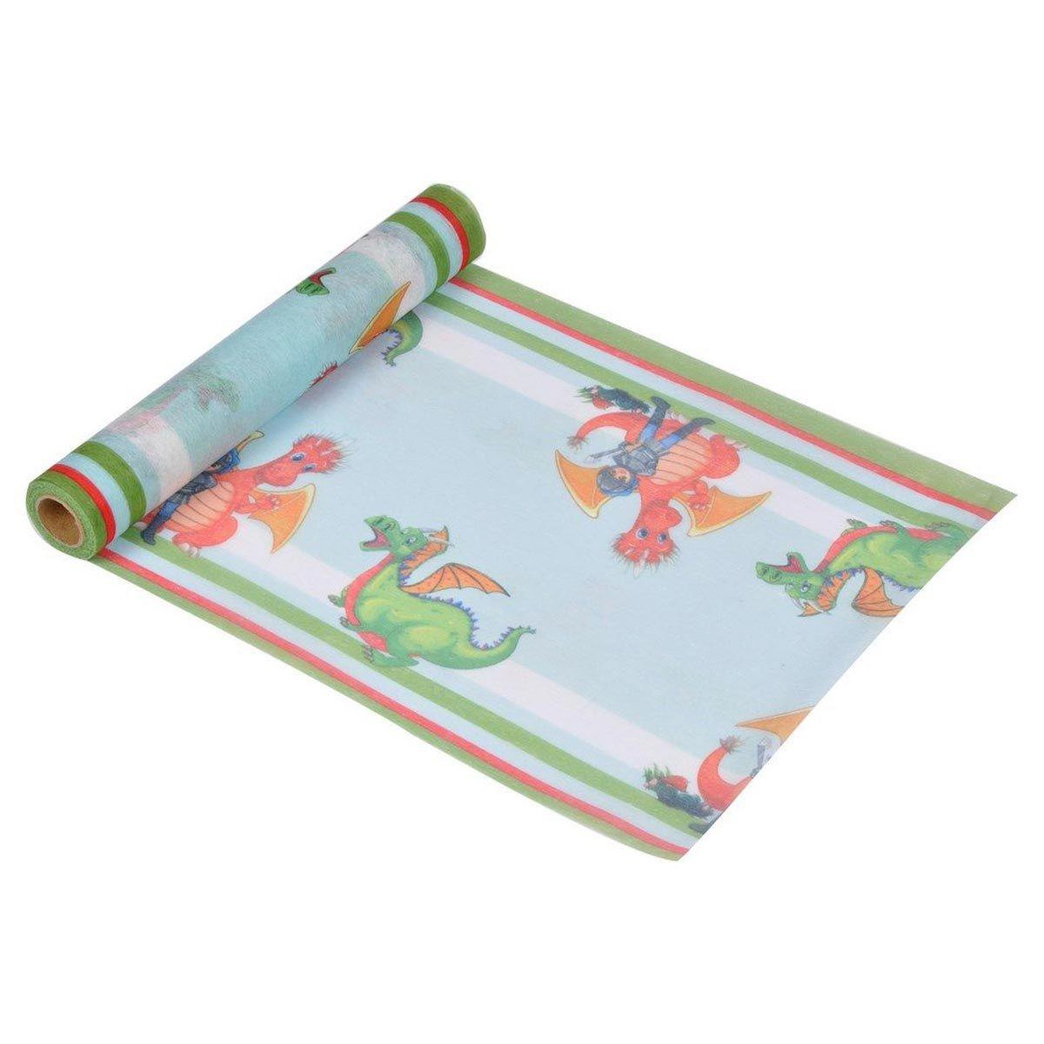 HOMEA Chemin de table jetable  chevalier & dragon  28cmx5m multicolore