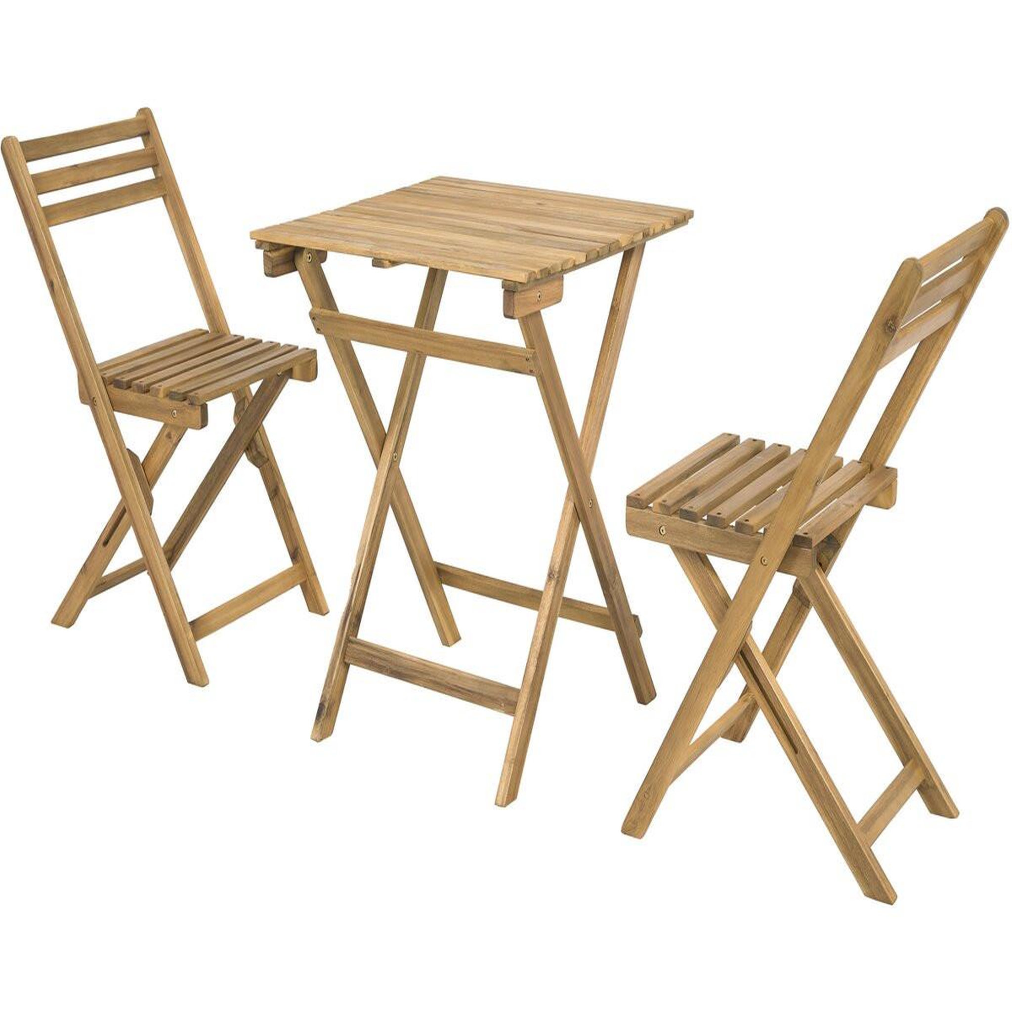 Voir la diapositive 4 : Habitat et Jardin Ensemble table et chaises de jardin  aldo  en bois - 2 places - marron