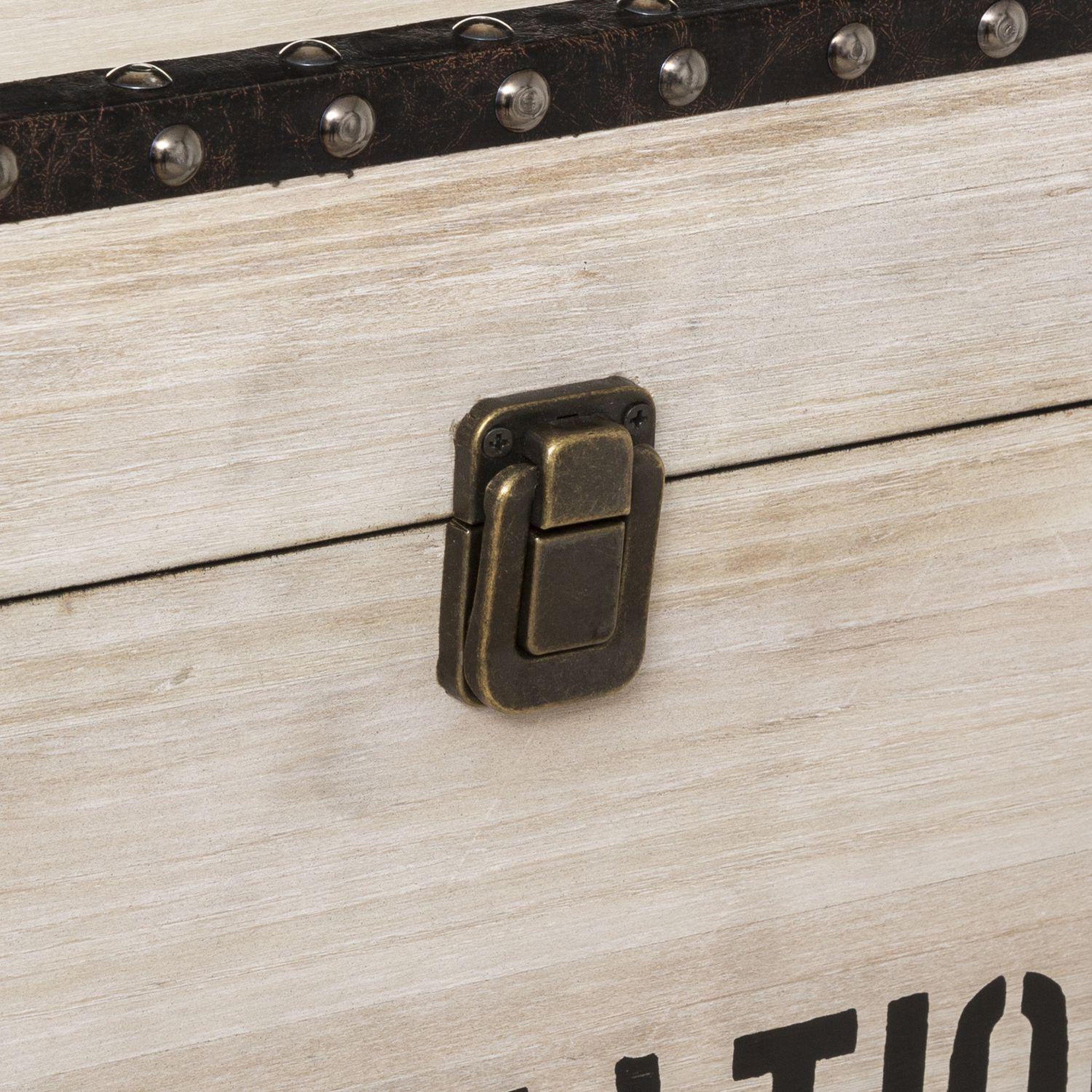 Voir la diapositive 5 : ATMOSPHERA 3 Malles carrées design bois Factory - Marron