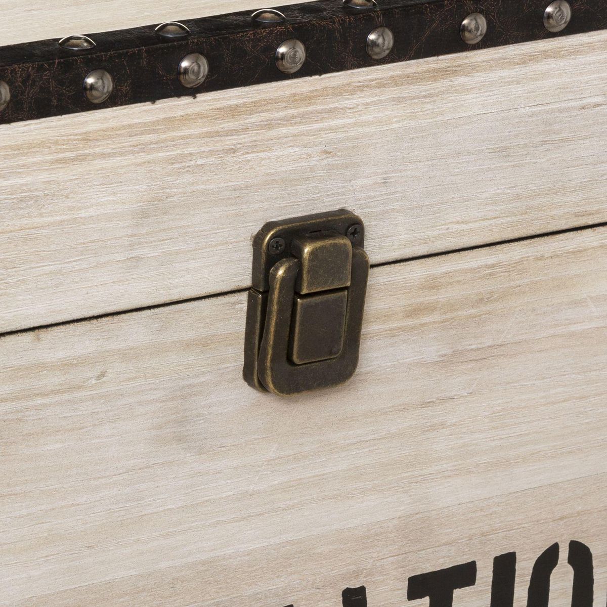 ATMOSPHERA 3 Malles carrées design bois Factory - Marron