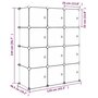 Voir la diapositive 6 : VIDAXL Armoire de rangement pour enfants avec 12 cubes Rose PP