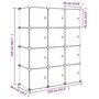 Voir la diapositive 6 : VIDAXL Armoire de rangement pour enfants avec 12 cubes Rose PP