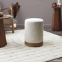 Voir la diapositive 2 : The Home Deco Factory Pouf en tissu côtelé DRAMMEN - Beige