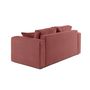 Voir la diapositive 4 : BEST MOBILIER Topaze - canapé droit 2 places - en velours texturé