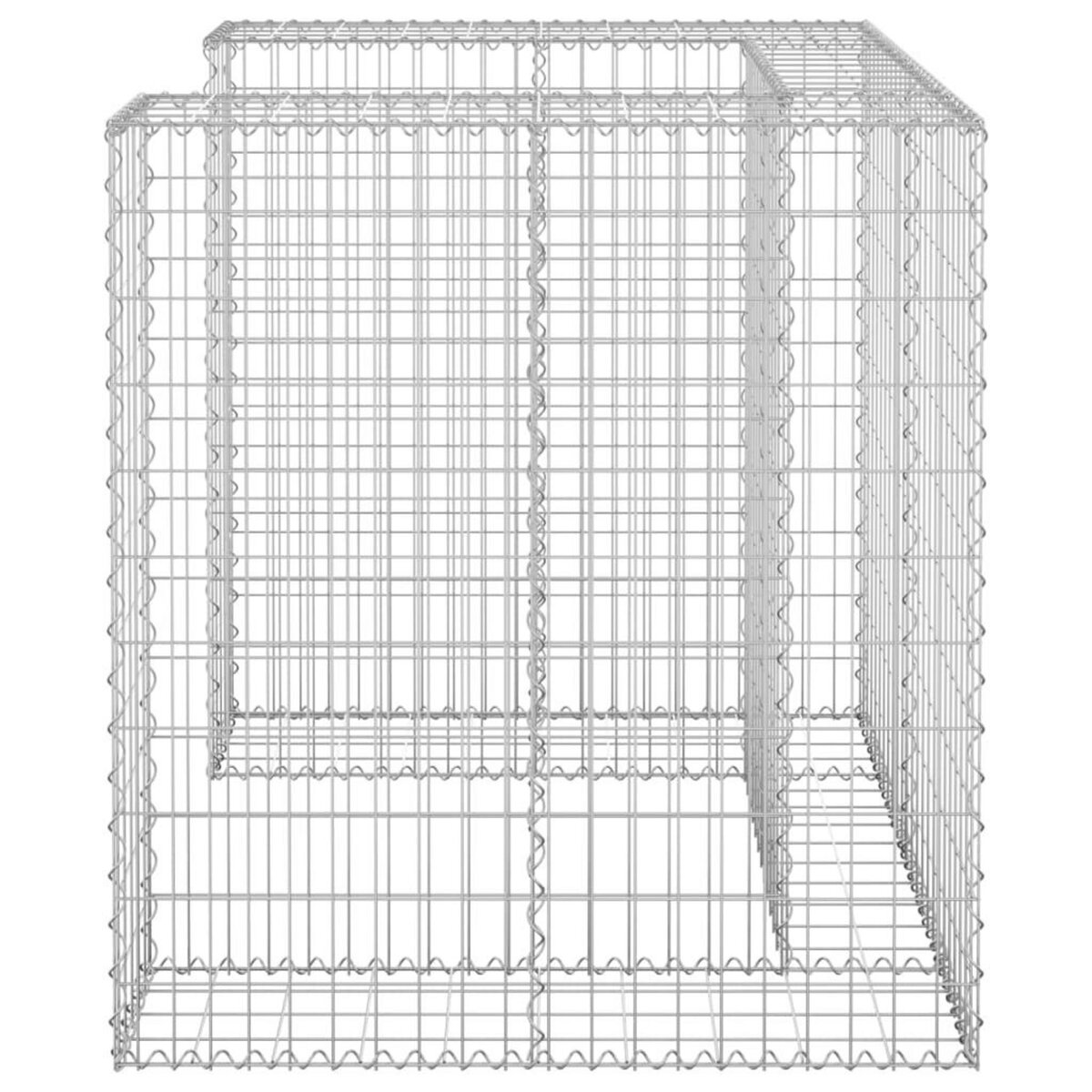 VIDAXL Mur en gabion pour poubelle Acier galvanise 110x100x110 cm