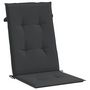 Voir la diapositive 5 : VIDAXL Coussins de chaise de jardin a dossier haut lot de 4 noir tissu