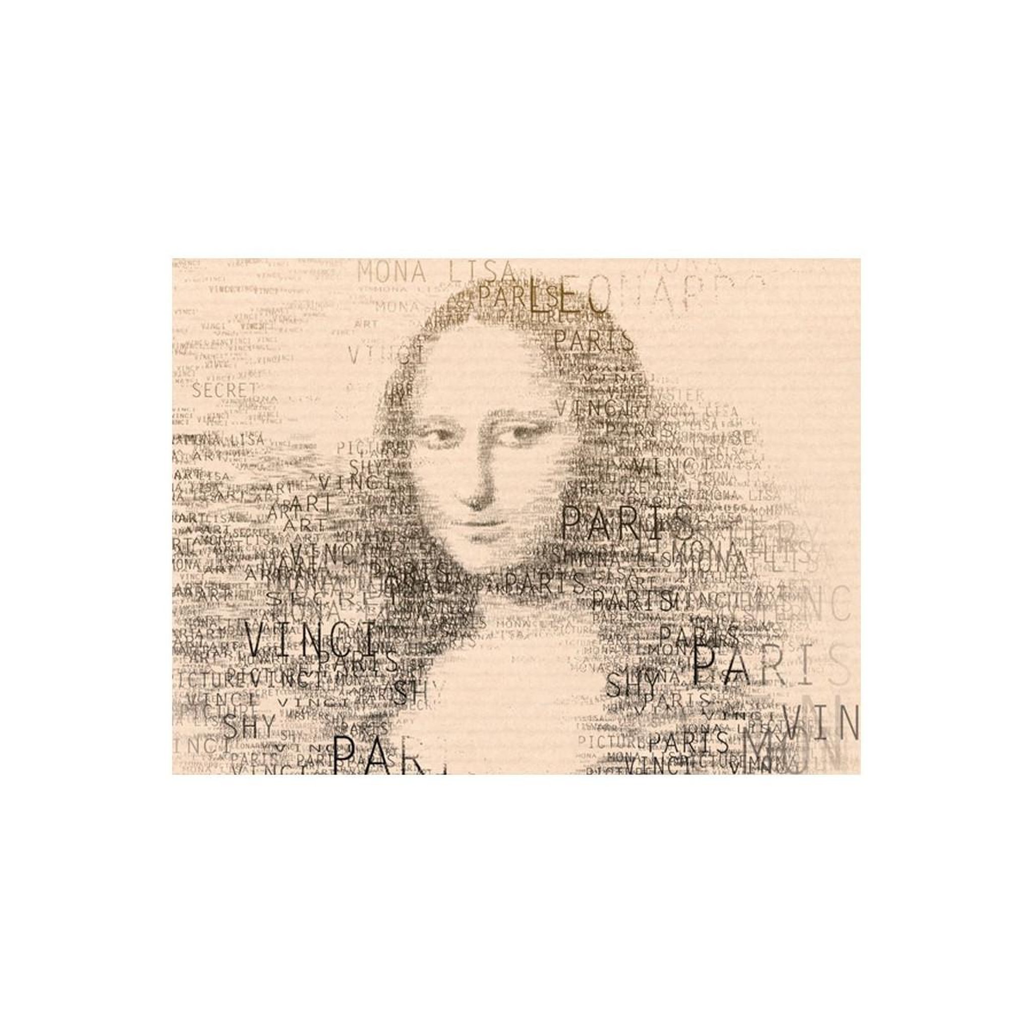 Voir la diapositive 2 : Paris Prix Papier peint  mona lisa : portrait en lettres