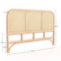 Voir la diapositive 4 : Rendez vous déco Tête de lit en rotin et cannage 140 cm-Naïra