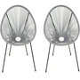 Voir la diapositive 1 : Habitat et Jardin Lot de 2 fauteuils de jardin  Ania  - Gris
