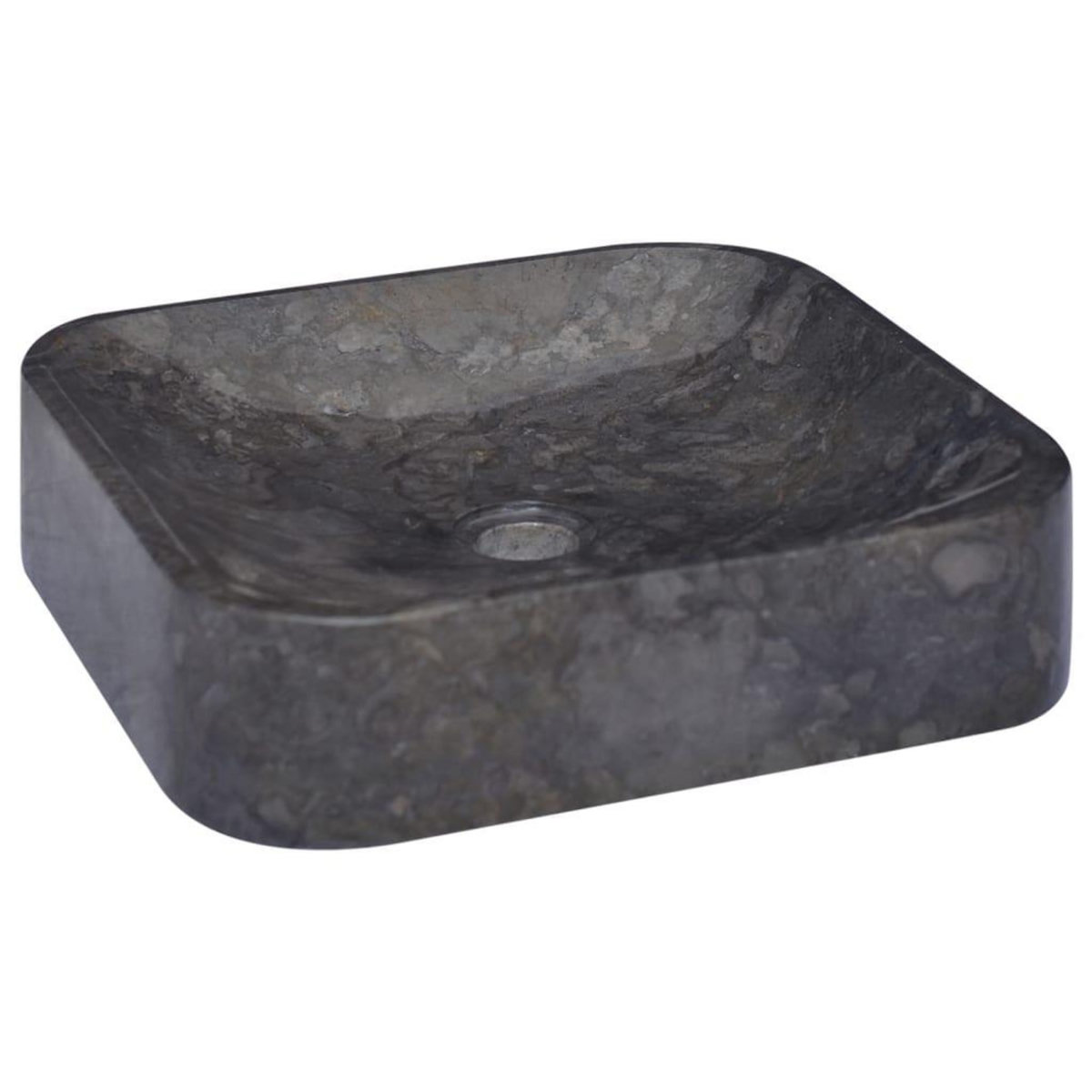 VIDAXL Lavabo Noir 40x40x10 cm Marbre