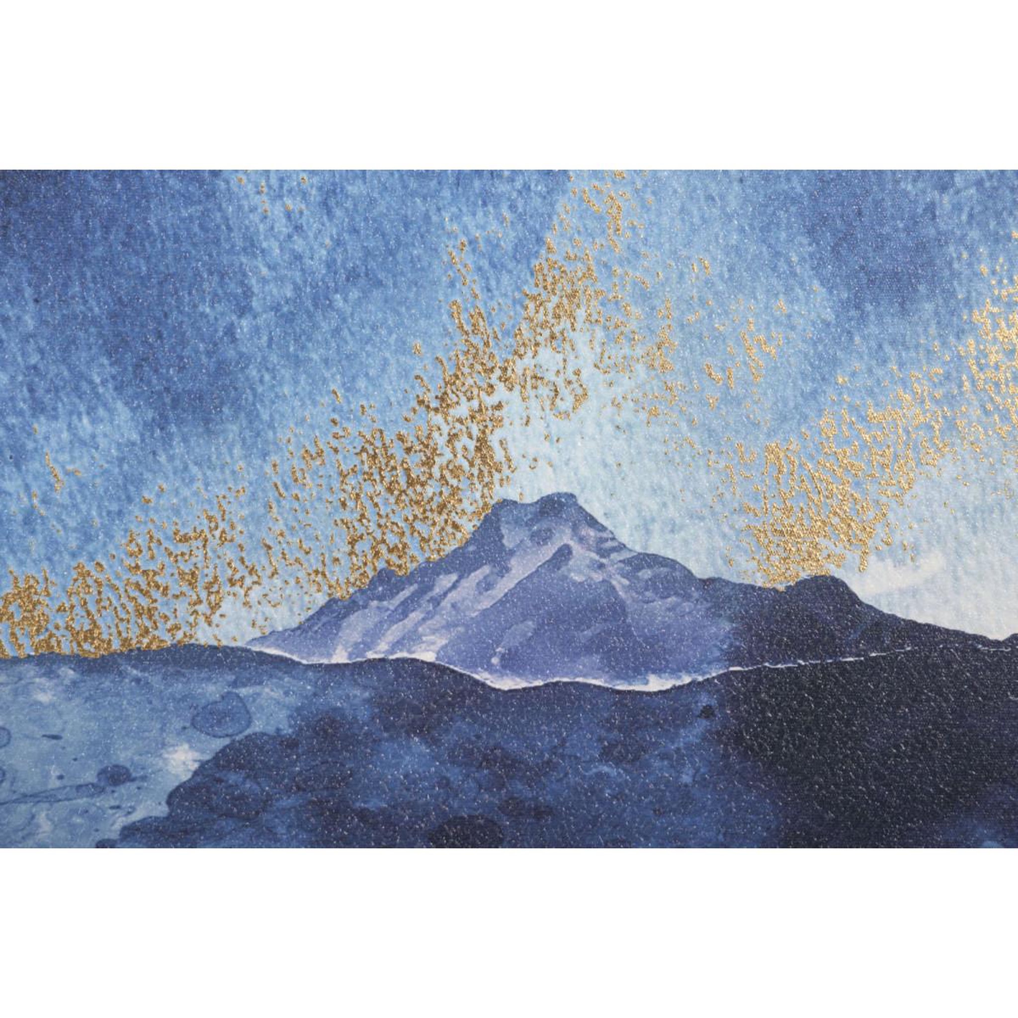 Voir la diapositive 3 : Paris Prix Toile imprimée déco  mountain tree  80x120cm bleu