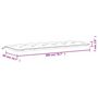 Voir la diapositive 6 : VIDAXL Coussins de banc de jardin lot de 2 turquoise 200x50x7 cm tissu
