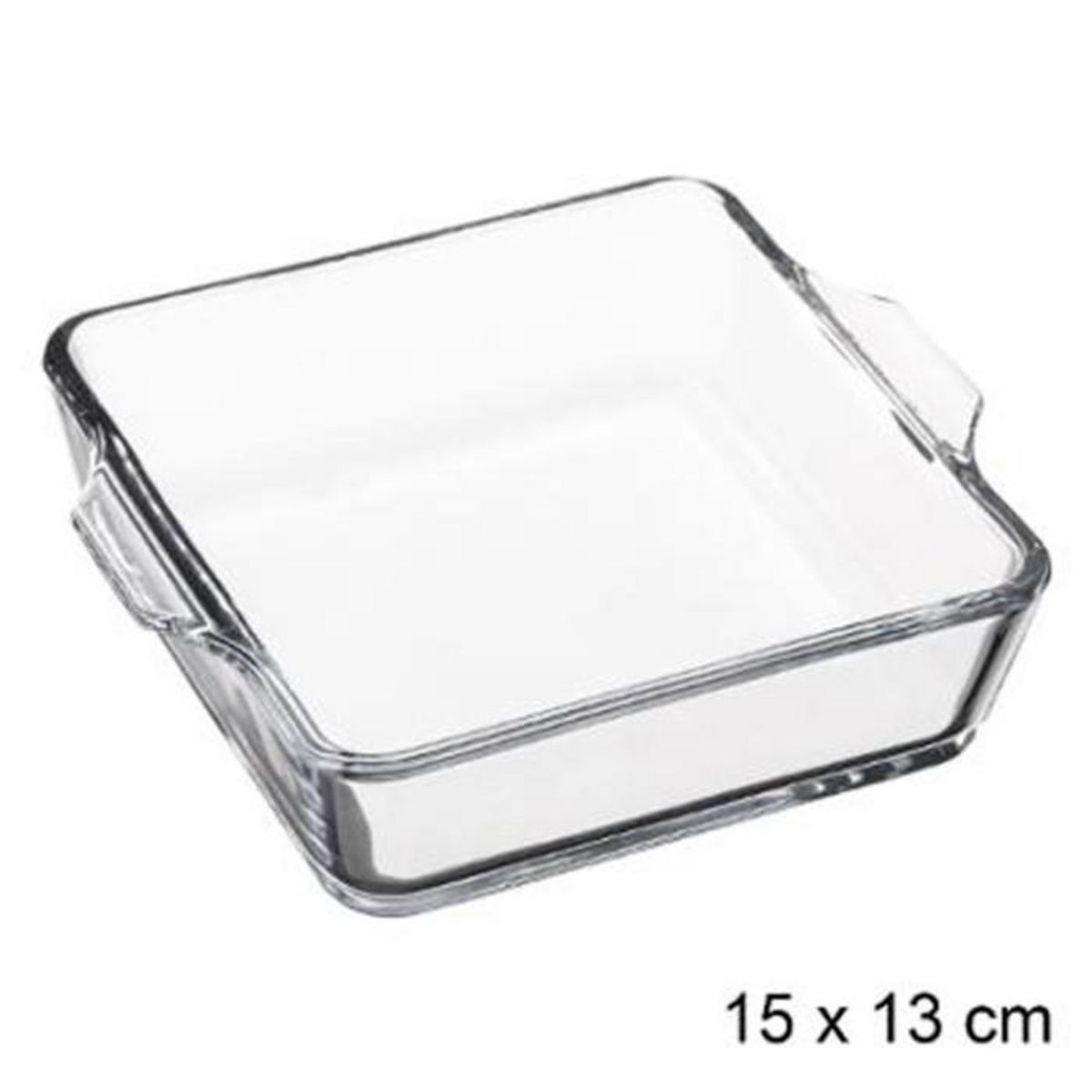 FIVE Lot de 6 Mini-Plats Carrés en Verre 15cm Transparent