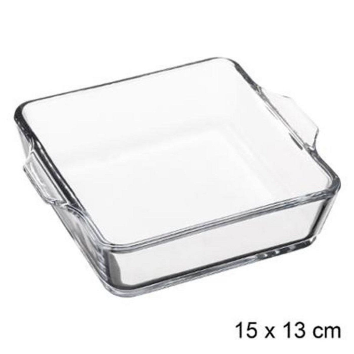 FIVE Lot de 6 Mini-Plats Carrés en Verre 15cm Transparent