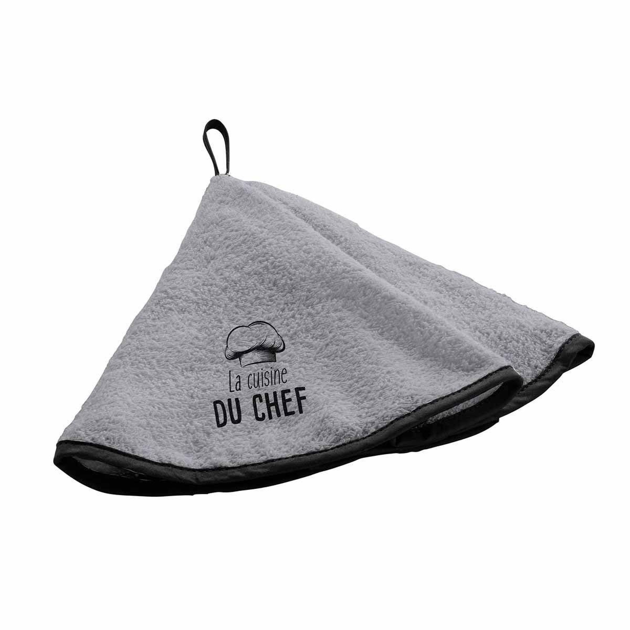 Voir la diapositive 1 : Douceur d'Intérieur Essuie-main en éponge  toque  60cm gris
