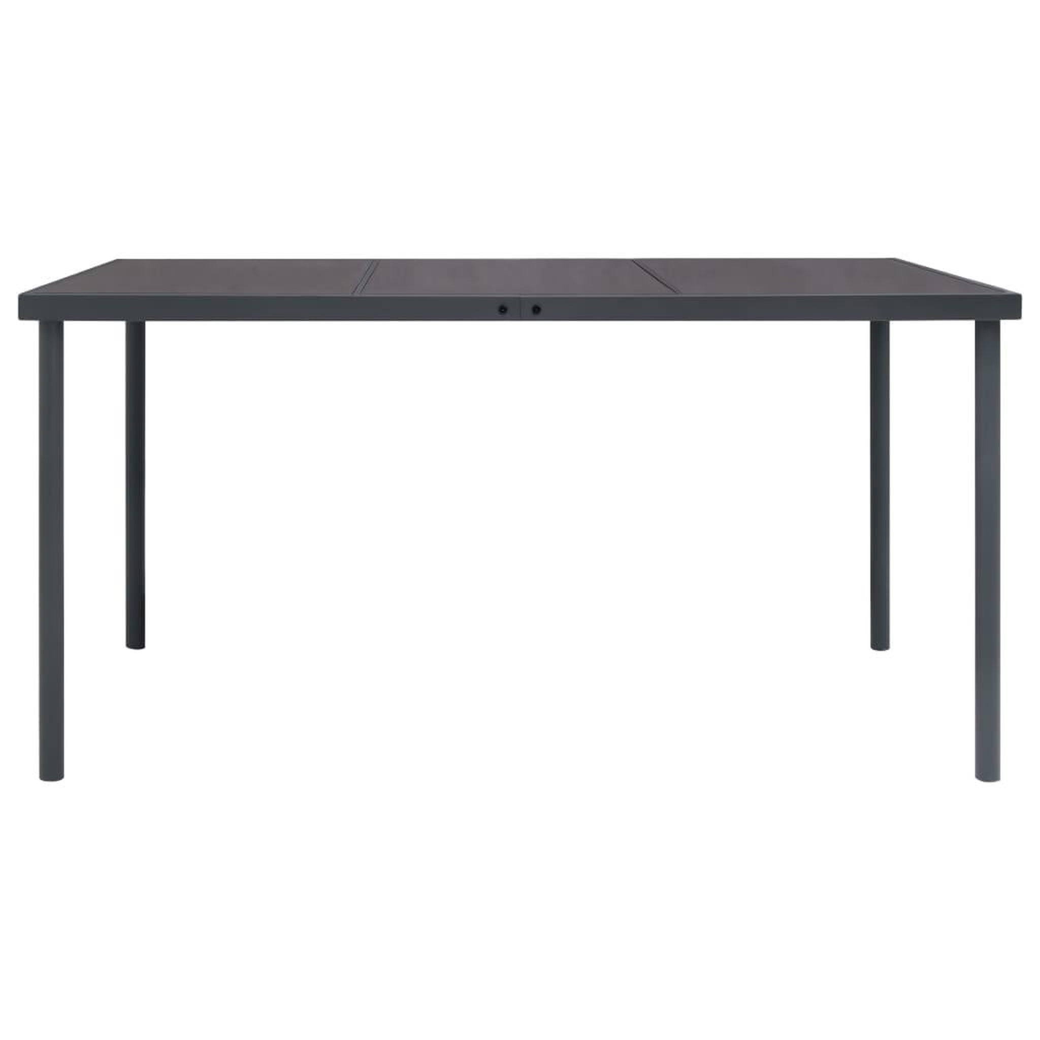 Voir la diapositive 2 : VIDAXL Table a dîner d'exterieur Anthracite 150x90x74 cm Acier