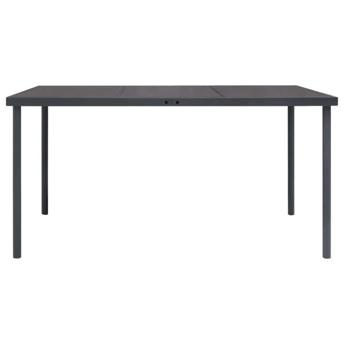VIDAXL Table a dîner d'exterieur Anthracite 150x90x74 cm Acier