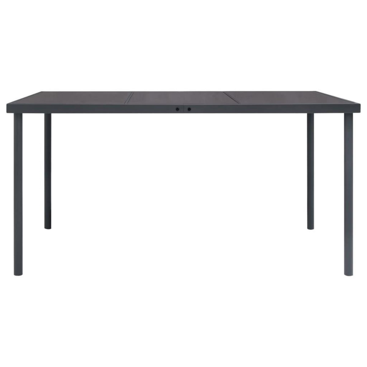 VIDAXL Table a dîner d'exterieur Anthracite 150x90x74 cm Acier