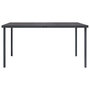 Voir la diapositive 2 : VIDAXL Table a dîner d'exterieur Anthracite 150x90x74 cm Acier