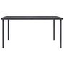 Voir la diapositive 2 : VIDAXL Table a dîner d'exterieur Anthracite 150x90x74 cm Acier