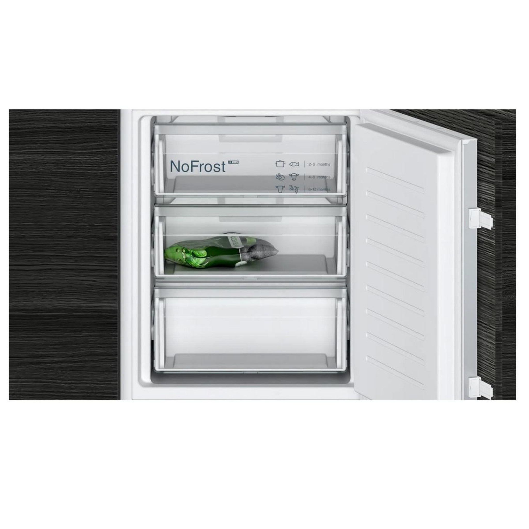 Voir la diapositive 6 : Siemens Réfrigérateur combiné intégrable à glissières 260l blanc - ki86nnse0
