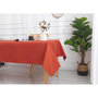 Voir la diapositive 1 : UNIVERS DECOR Nappe enduite avec traitement antitache Terracotta rectangulaire 145 x 240 cm