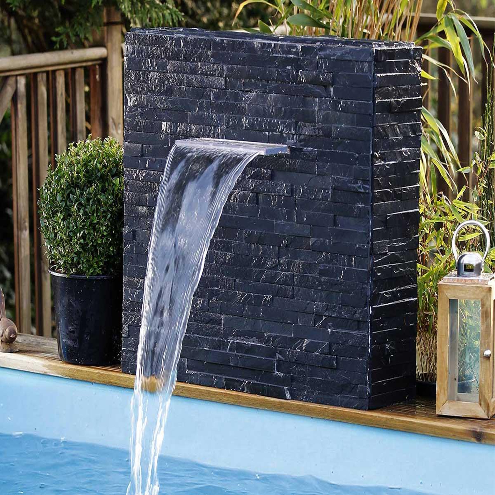 Voir la diapositive 4 : Ubbink Cascade de piscine Niagara 20 LED transparente 30 cm - Ubbink