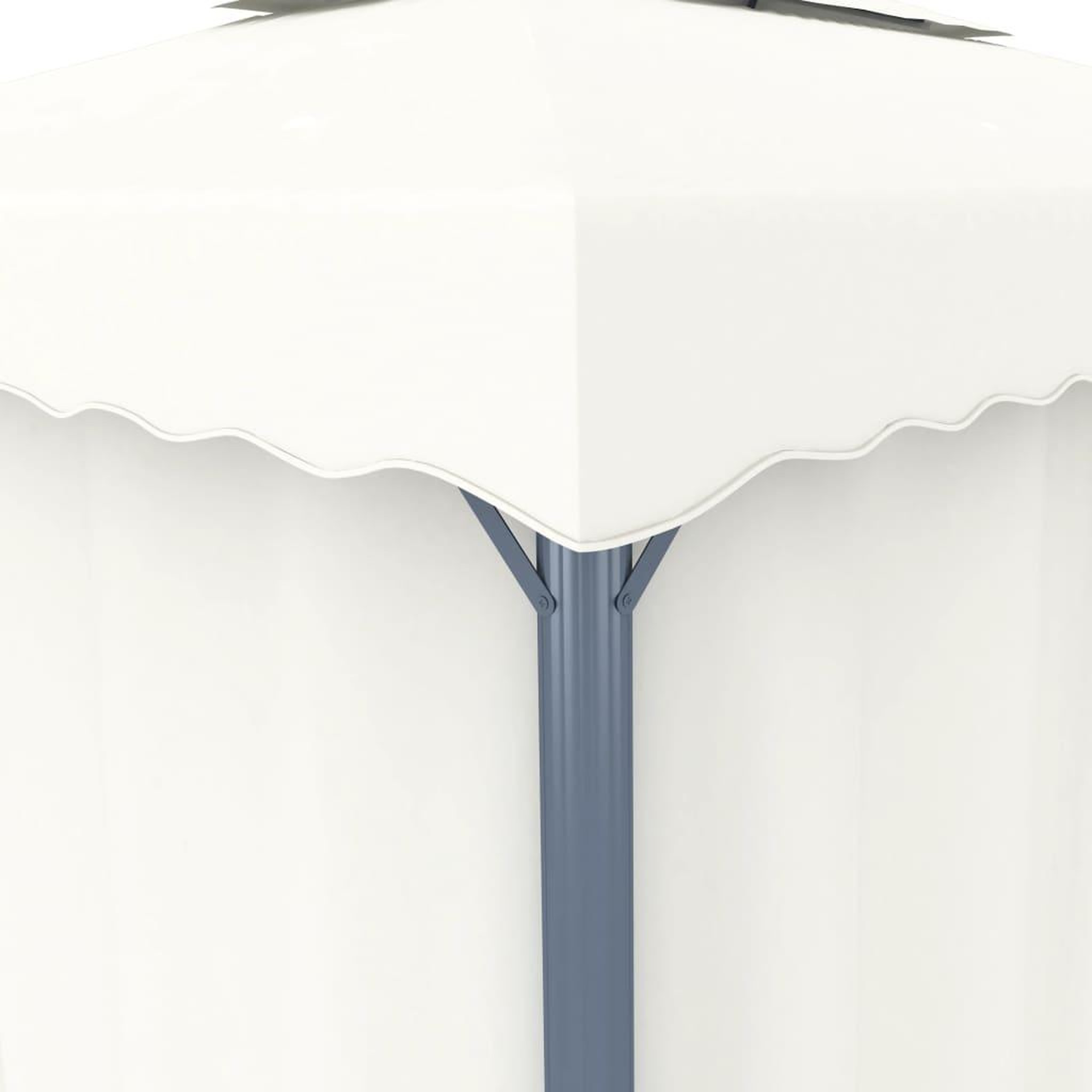 Voir la diapositive 5 : VIDAXL Tonnelle avec rideau 3x3 m Blanc creme Aluminium