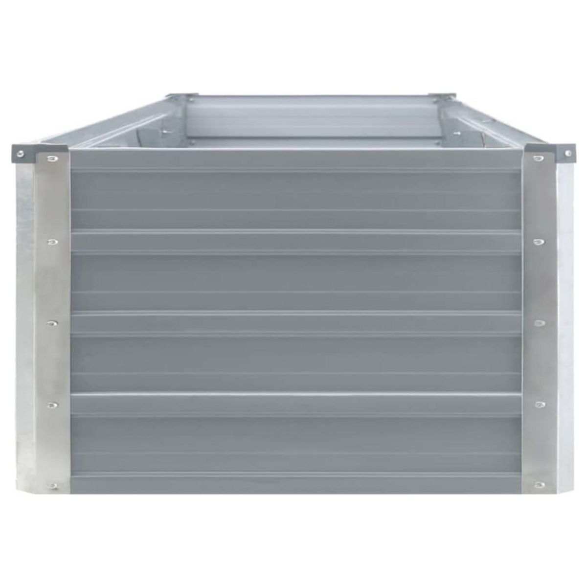 VIDAXL Lit sureleve de jardin Acier galvanise 320x40x45 cm Gris