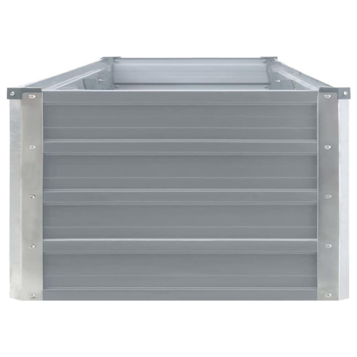 VIDAXL Lit sureleve de jardin Acier galvanise 320x40x45 cm Gris