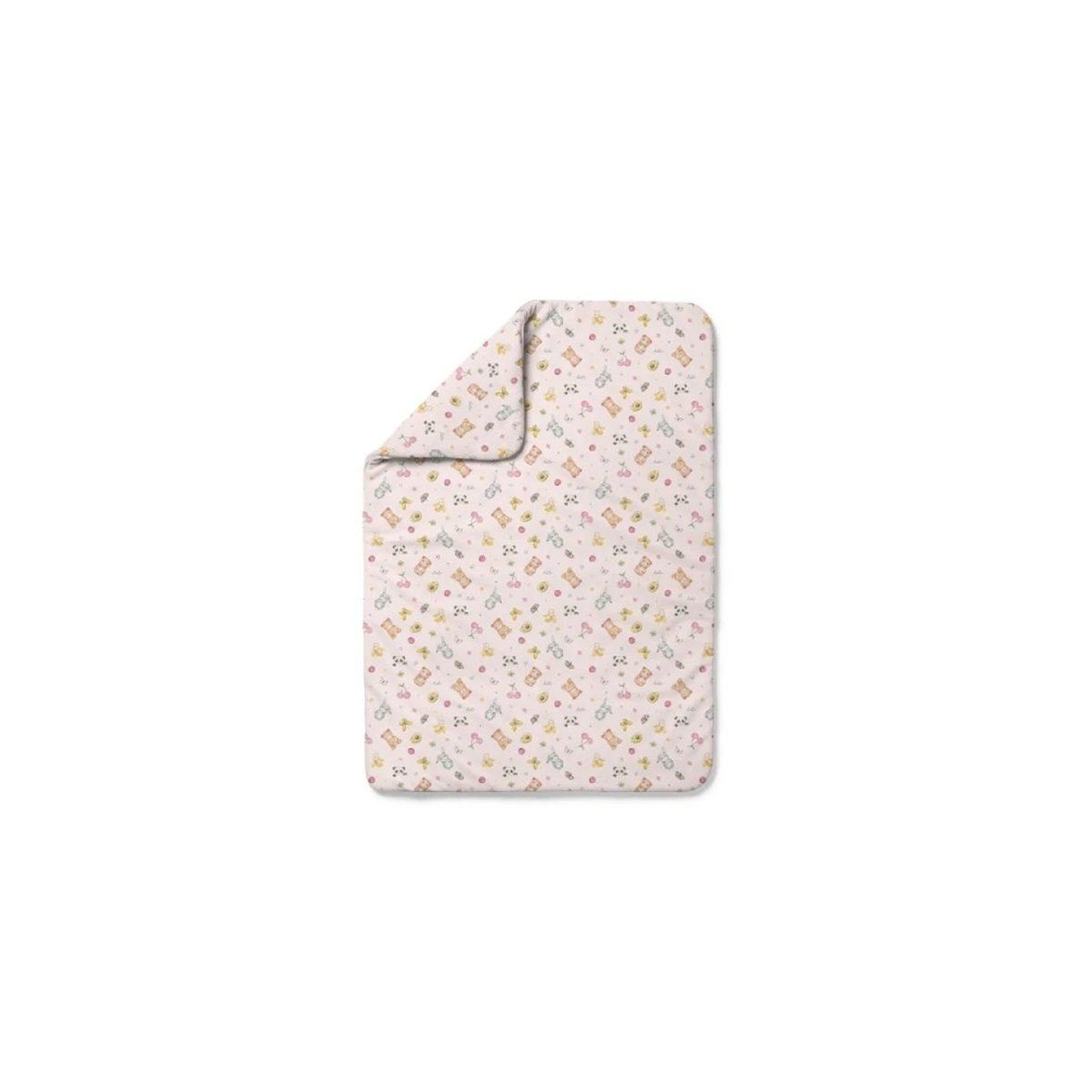 WALDIN Couette bébé 135 × 100 cm - motif bonbons, rose