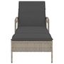 Voir la diapositive 4 : VIDAXL Chaise longue et coussin gris clair 63x200x81 cm resine tressee