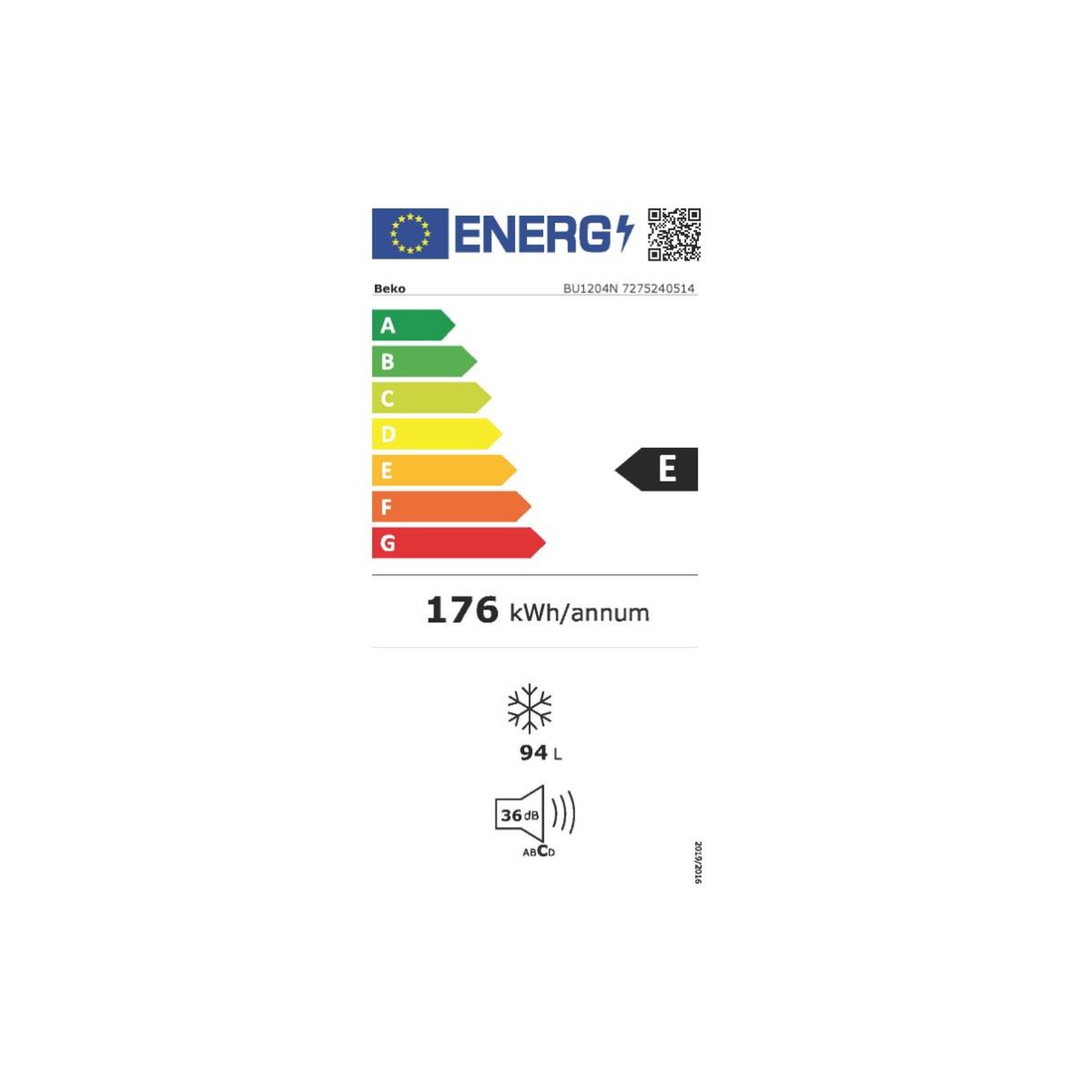 Voir la diapositive 2 : Beko Congélateur intégrable à pantographe 94l - bu1204n