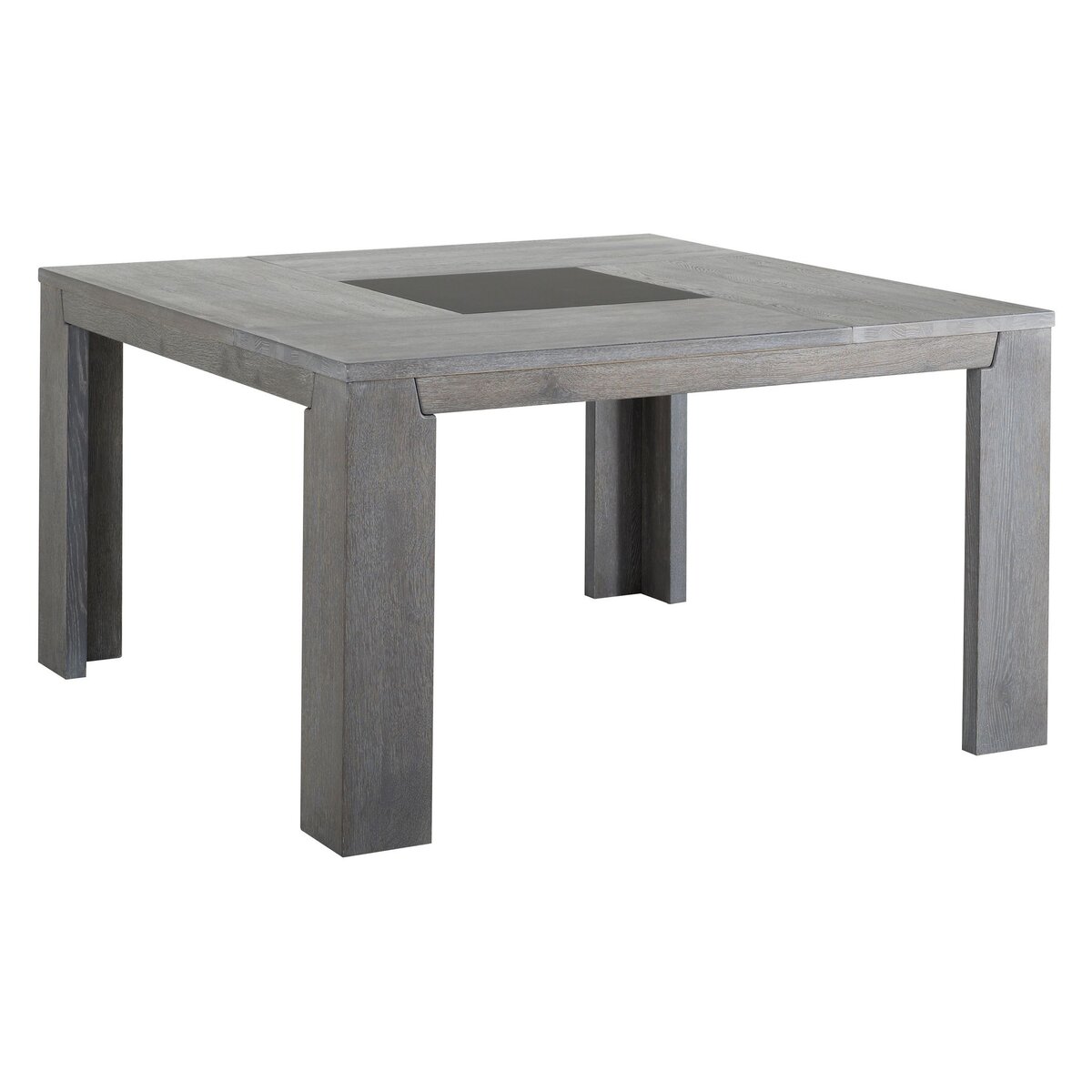 Table à manger carrée TIANO L140xP140cm, centre de table en verre